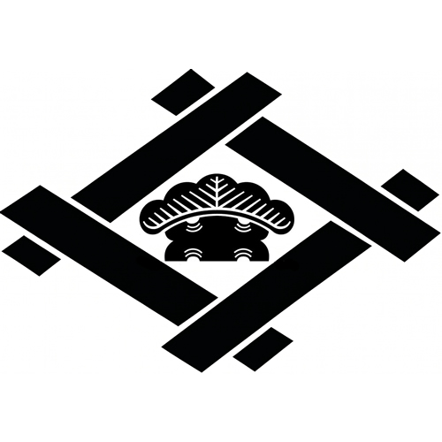 組み井桁に一つ松