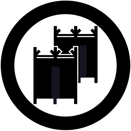 丸に二つ張り陣幕