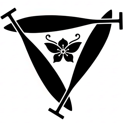 三つ重ね追い櫂に桔梗胡蝶