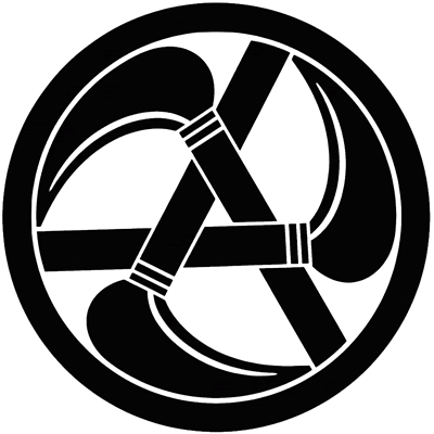 丸に三つ違い鎌