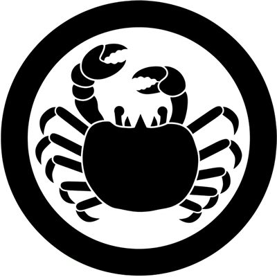 丸に川蟹