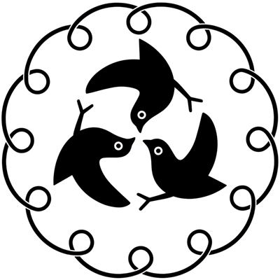 糸蔓輪に三羽追い烏