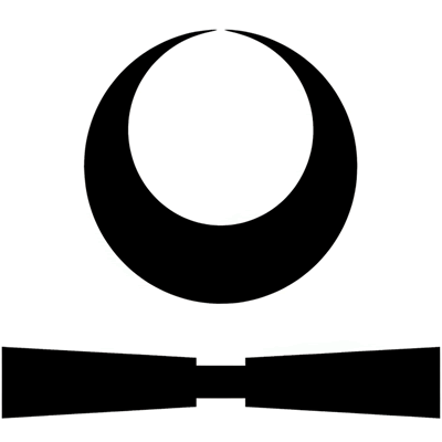 真向かい月に杵