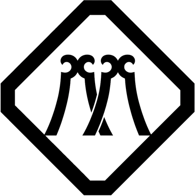 隅切り角に二つ琴柱