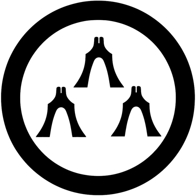 丸に三つ盛り琴柱