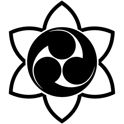 中陰梔子に三つ巴