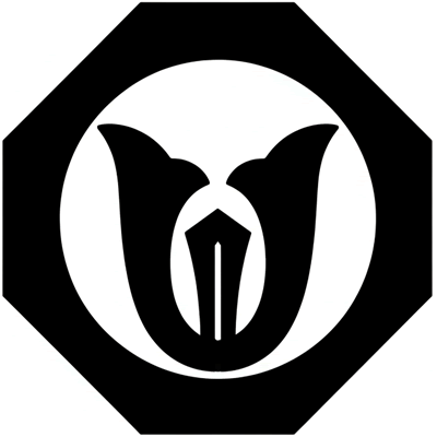 隅切り鉄砲角に剣付き鍬形