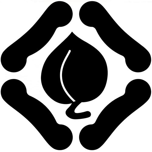 反り四つ鐶に桃