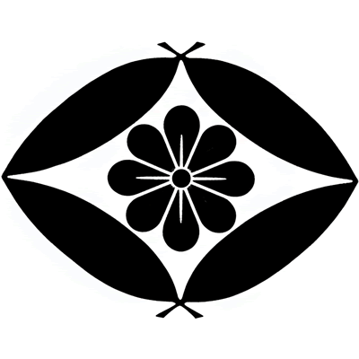 対い梨の葉菱に梨の切り口