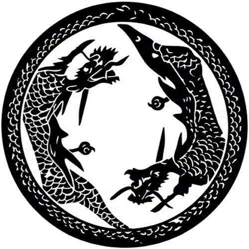 丸に二つ追い竜／丸に二つ追い龍