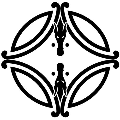 中陰七宝に竜頭対い鐶／中陰七宝に龍頭対い鐶