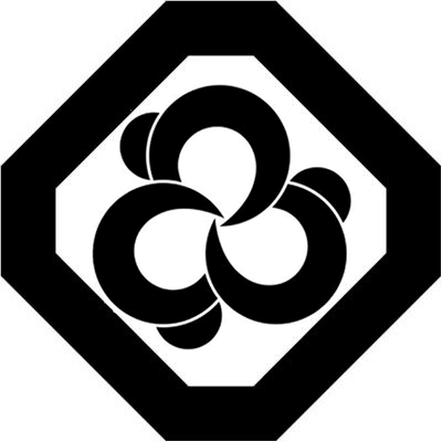 隅切り角に三つ寄せ括り猿