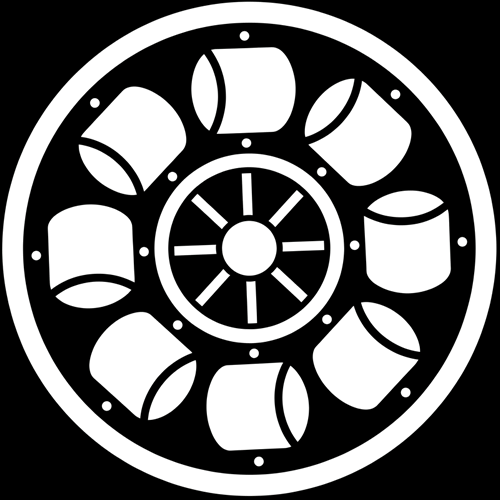 陰糸輪に水車・陰糸輪に柄杓車・陰糸輪に槌車