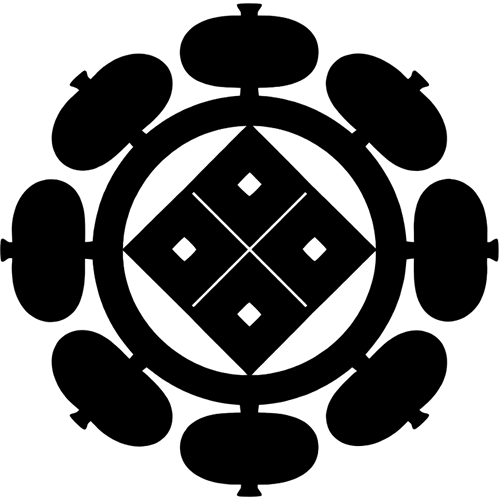 水車に隅立て四つ目・柄杓車に隅立て四つ目・槌車に隅立て四つ目