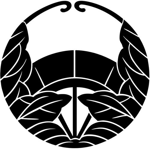 割り夕顔の葉に覗き源氏車