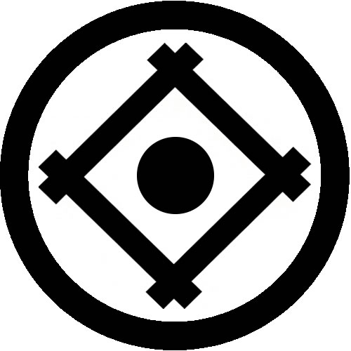 丸に隅立て井筒に一つ星