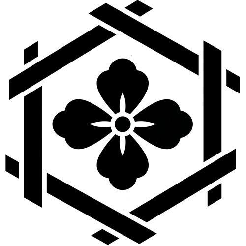 六角井筒に花菱