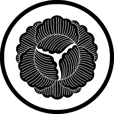 糸輪に向こう牡丹