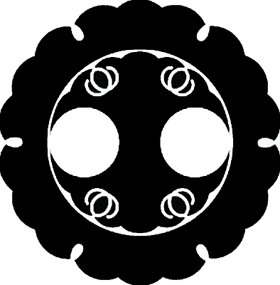 外雪輪に花分銅