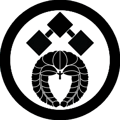 丸に千切りに下がり藤