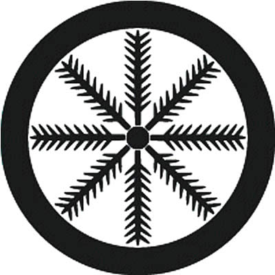 丸に田字草の葉車