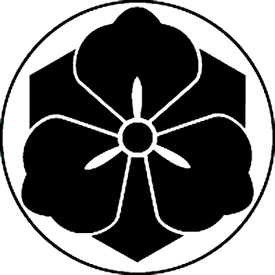 白餅に三方剣花菱