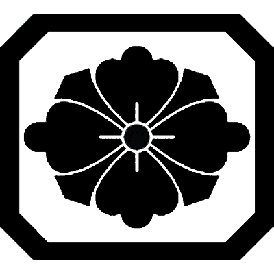 隅切り垂れ角に剣花菱