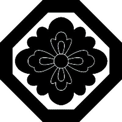 隅切り角に二重花菱