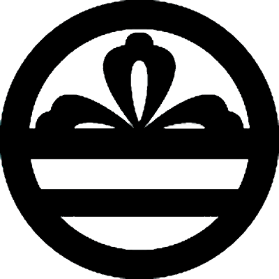 丸に半中陰花菱に二つ引き