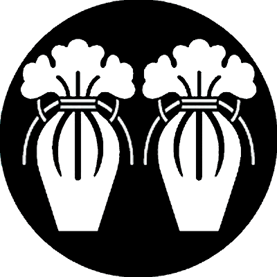 石持ち地抜き並び瓶子