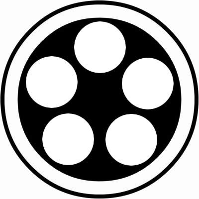 陰丸に五つ星・陰丸に五曜