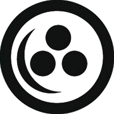 丸に三日月に三つ星