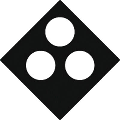 隅立て角に地抜き三つ星