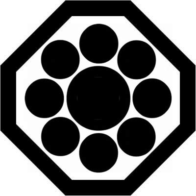 隅切り角に九曜