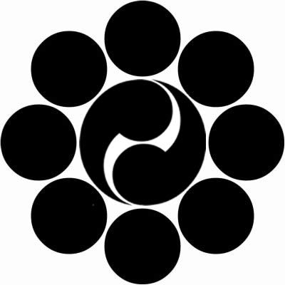 八曜に左二つ巴