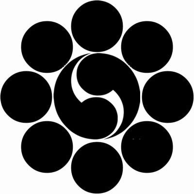 八曜に右二つ巴