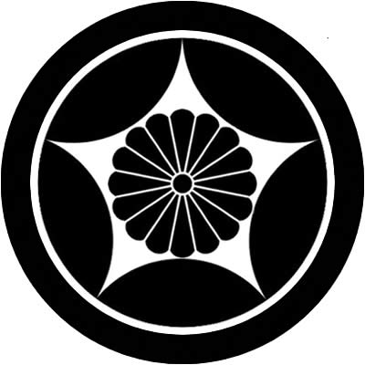 丸に割り五つ星に十六葉菊
