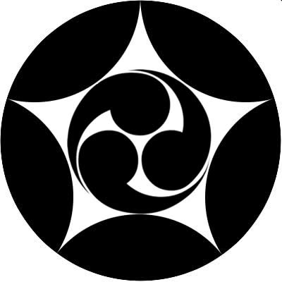 五つ割り星に三つ巴