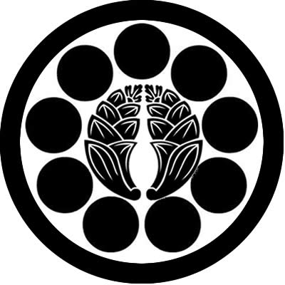 丸に九曜に抱き茗荷