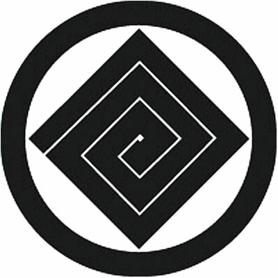 丸に隅立て稲妻（２）