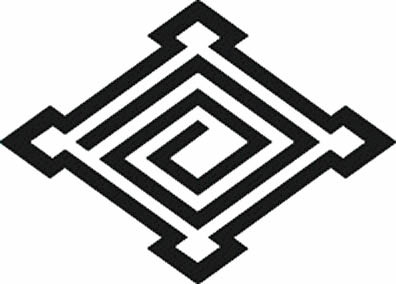 折り入り角に稲妻菱