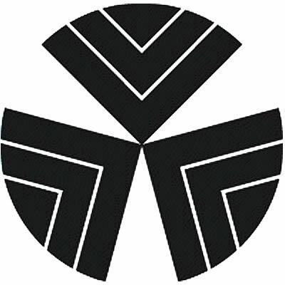 三つ割り稲妻菱