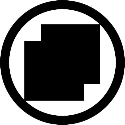 丸に斜め重ね二つ石