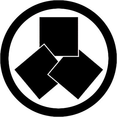 丸に三つ重ね石・丸に三つ捻じ石