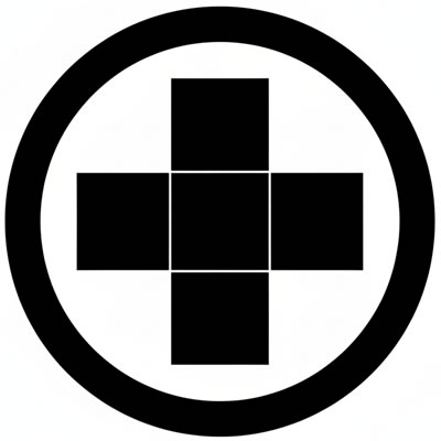 丸に十字五つ石