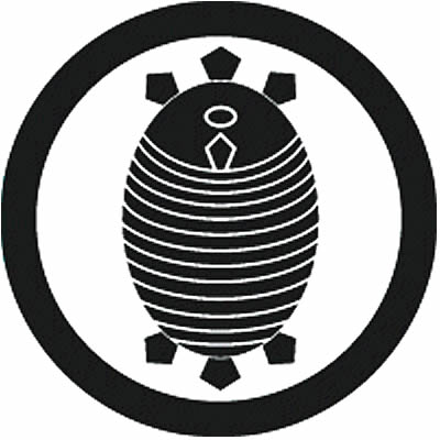 丸に竪長枠糸巻