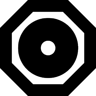 隅切り角に蛇の目