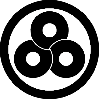 丸に三つ捻じ蛇の目