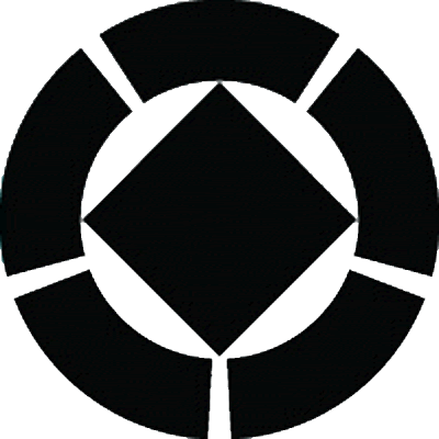 五つ割り輪に隅立て角持ち