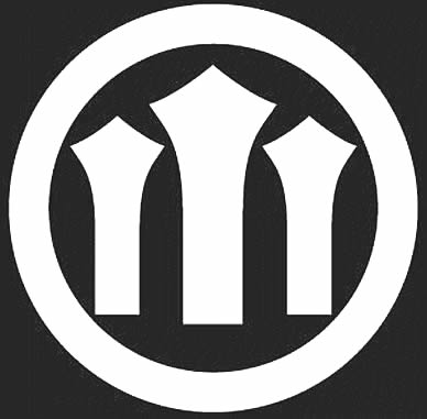 陰丸に三つ並び剣